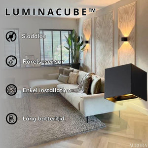 LuminaCubeâą - Den trĂ„dlösa och lyxiga vĂ€gglampan! | 50% TILLFĂLLIG RABATT - Aurora Stockholm