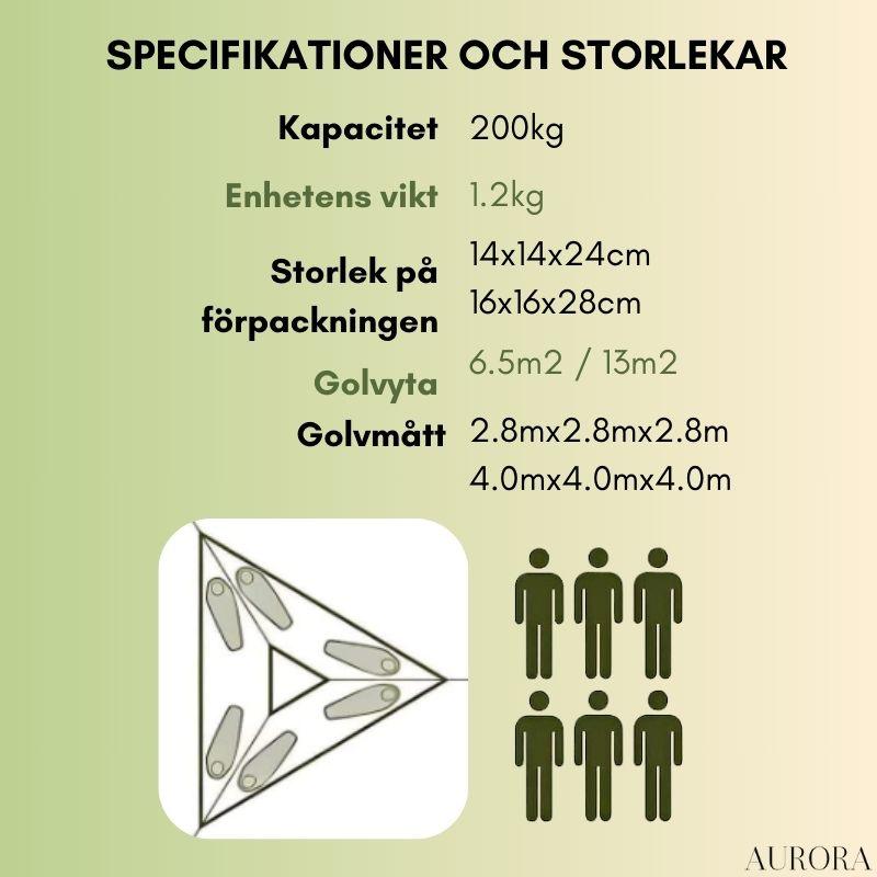 TILLFĂLLIGT 50% RABATT | CozyCrewâą - HĂ€ngmatta för flera personer - Aurora Stockholm