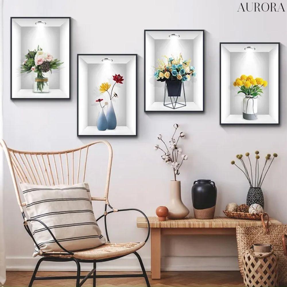 BotanicaLuxeâą - 3D vĂ€ggklistermĂ€rke med grön vĂ€xt | 50% TILLFĂLLIG RABATT - Aurora Stockholm