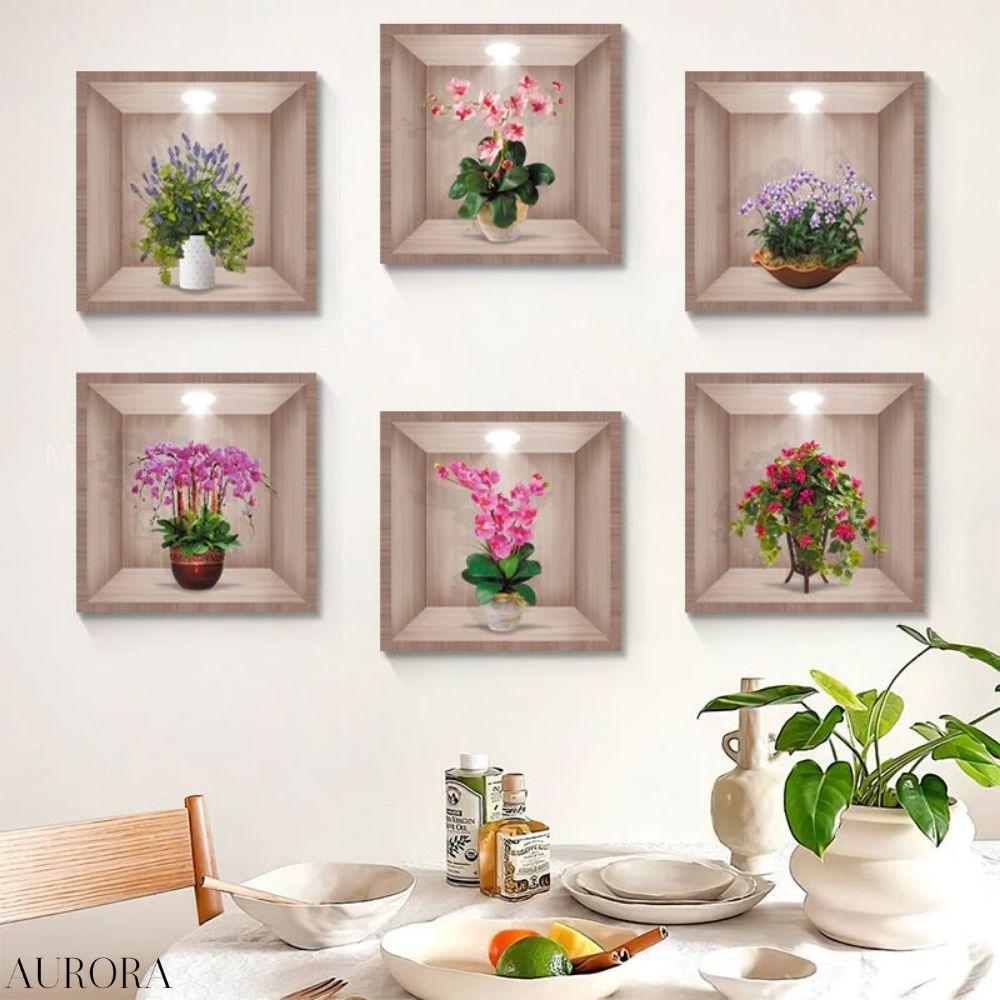BotanicaLuxeâą - 3D vĂ€ggklistermĂ€rke med grön vĂ€xt | 50% TILLFĂLLIG RABATT - Aurora Stockholm