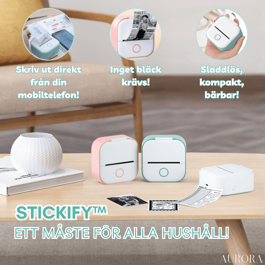 SISTA DAGEN 60% RABATT | Stickify⹠- Skriv ut direkt frÄn din mobiltelefon! - Aurora Stockholm