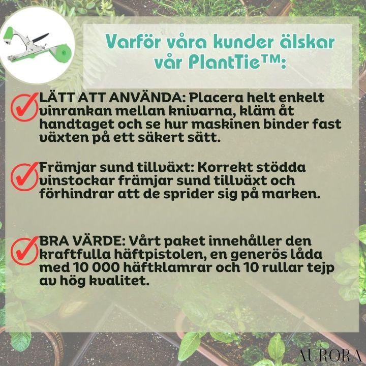 PlantTie™ | Bind växter minst 3 gånger snabbare! | 60% RABATT TILLFÄLLIGT - Aurora Stockholm