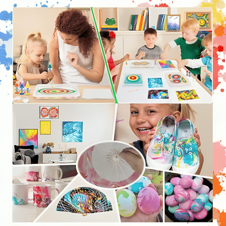 TILLFĂLLIGT 50% RABATT | SwirlArtâą | Vatten marmorering mĂ„lning set