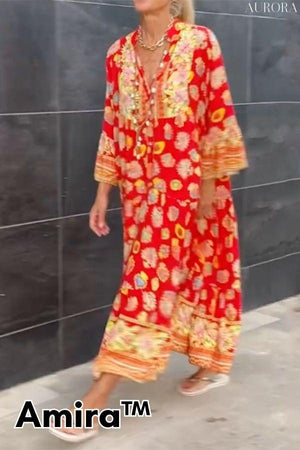 TILLFÄLLIGT 50% RABATT | Amira™ | Lång sommarklänning - Aurora Stockholm