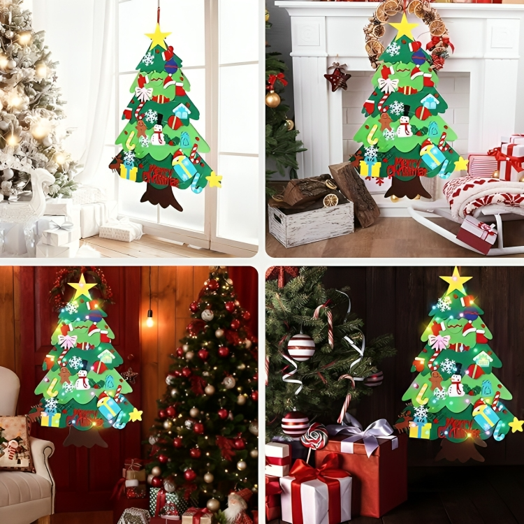 TILLFĂLLIGT 50% RABATT | JollyTreeâą | DIY filt julgran för barn