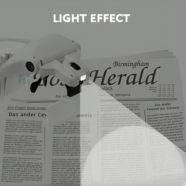 FocusLens⹠| Förstoringsglas pannband med LED-lampa