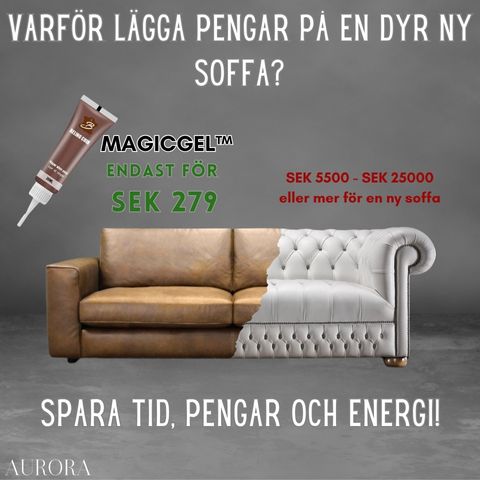 IDAG 50% RABATT - MagicGel⹠- Reparerar skadat lÀder omedelbart!