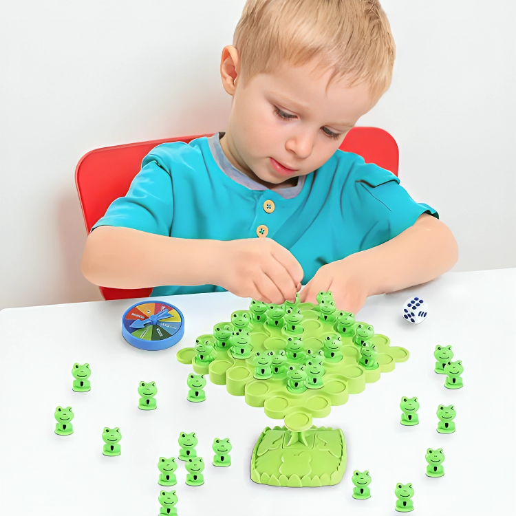 TILLFĂLLIGT 50% RABATT | FrogStackâą | Bygg, balansera och strategisera - allt i ett och samma spel!