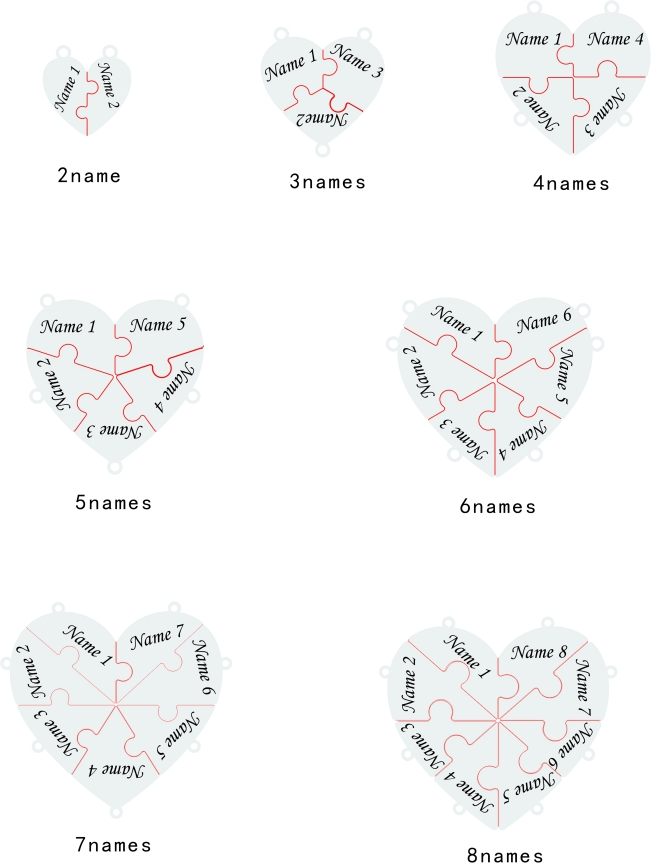 LoveFragment⹠| Personligt hjÀrtpusselhalsband