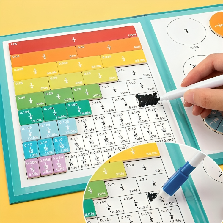 TILLFĂLLIGT 50% OFF | PuzzlePieâą | Magnetisk fraktionspusselbok