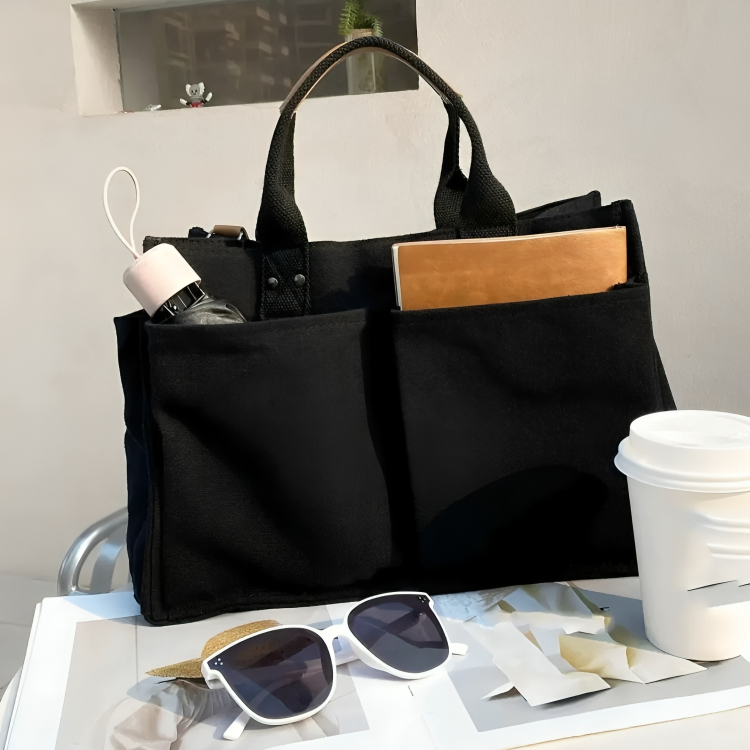 TILLFĂLLIGT 50% RABATT | UrbanToteâą | Totebag i canvas med flera fickor