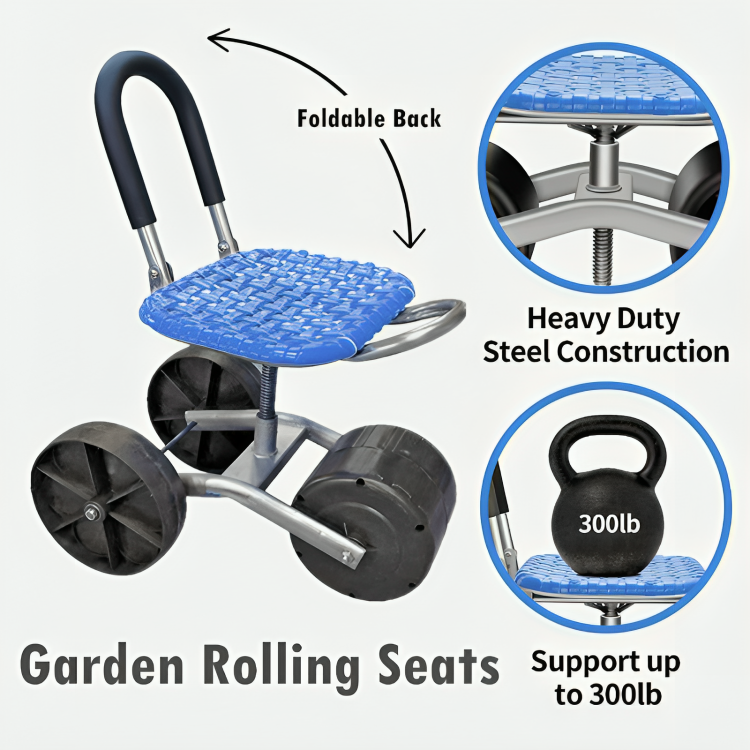 TILLFĂLLIGT 50% RABATT | SpinnySeatâą | 360° ergonomisk trĂ€dgĂ„rdspall