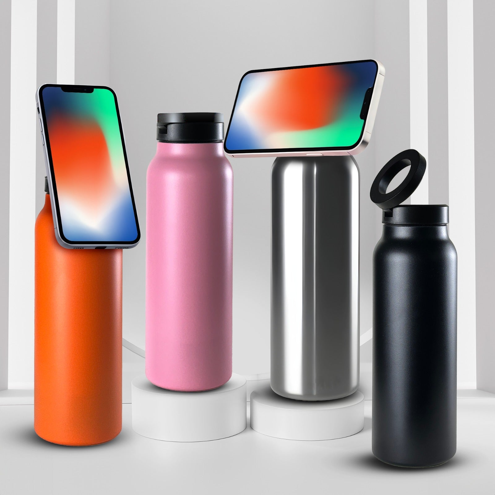 MagFlask⹠| Magnetisk telefonhÄllare Isolerad vattenflaska