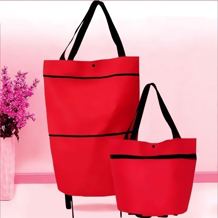 TrolleyTote⹠| Vikbar shoppingvÀska med hjul