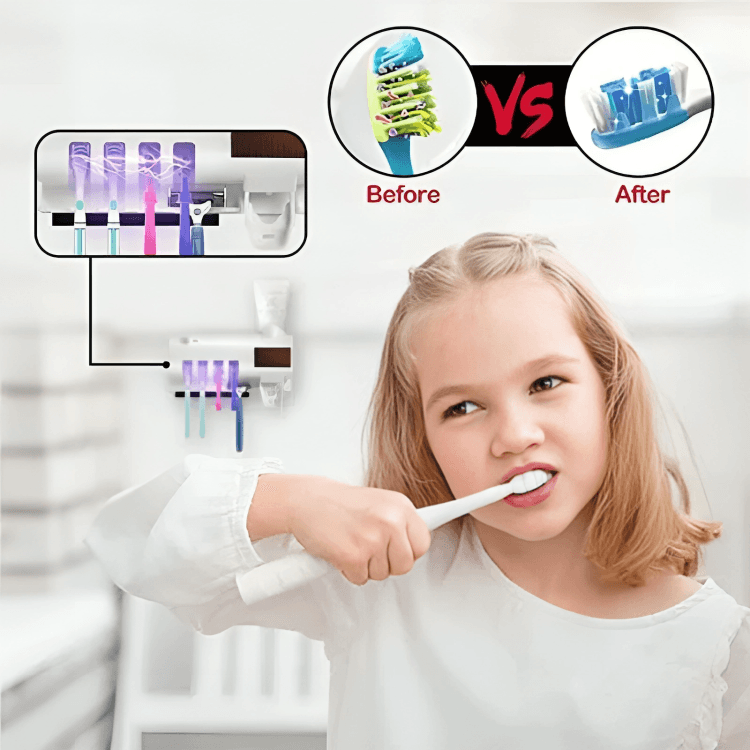 1 + 1 GRATIS IDAG | GermShield⹠| Smart UV-tandborsthÄllare - Aurora Stockholm