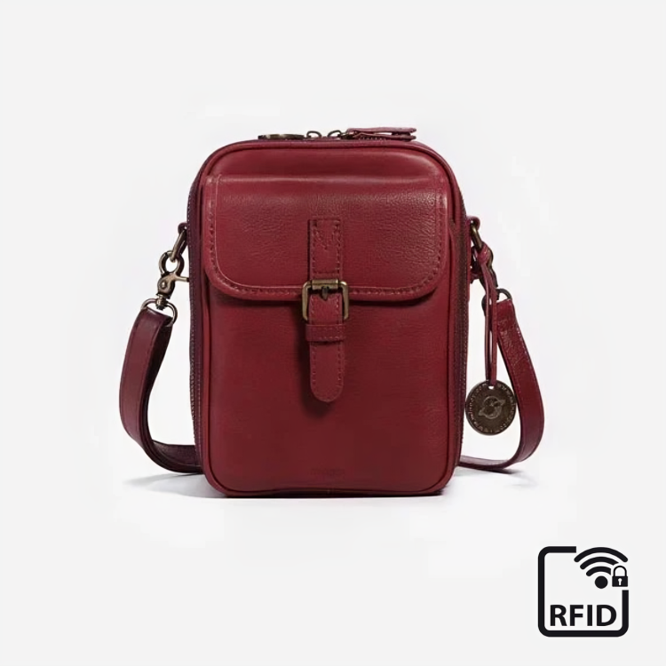 CompactCarry⹠| RFID axelvÀska med flera förvaringsfack