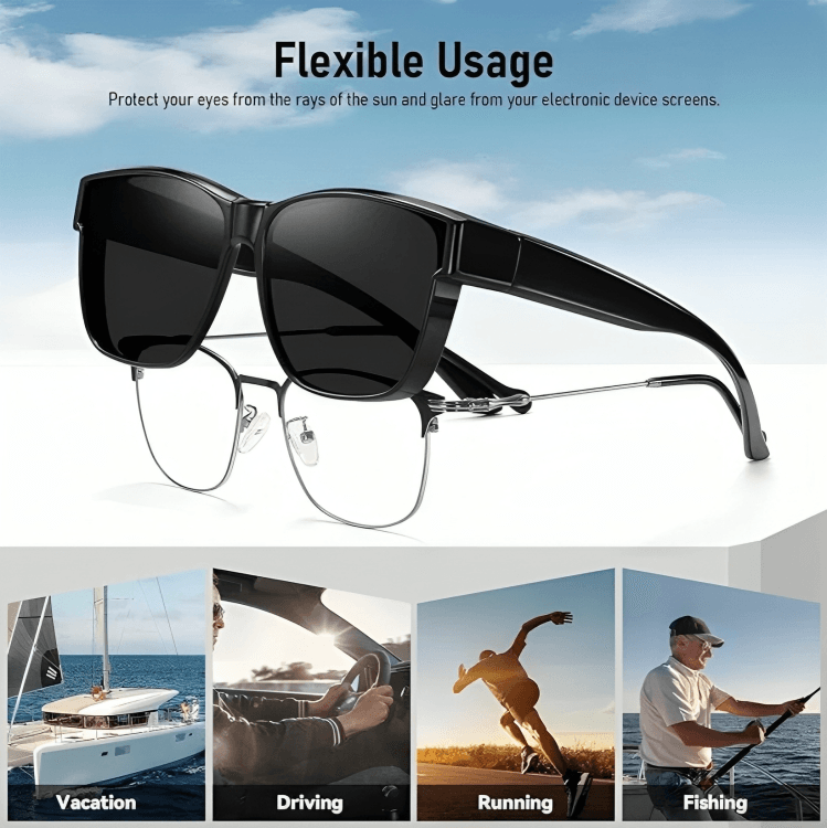 1 + 1 GRATIS IDAG | OverShades⹠| Polariserade fit-over-solglasögon - Aurora Stockholm