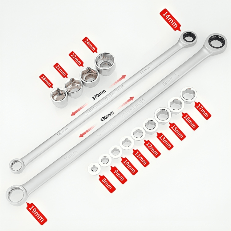 FlexiWrench⹠| SpÀrrnyckelsats Med 15 Delar - Aurora Stockholm