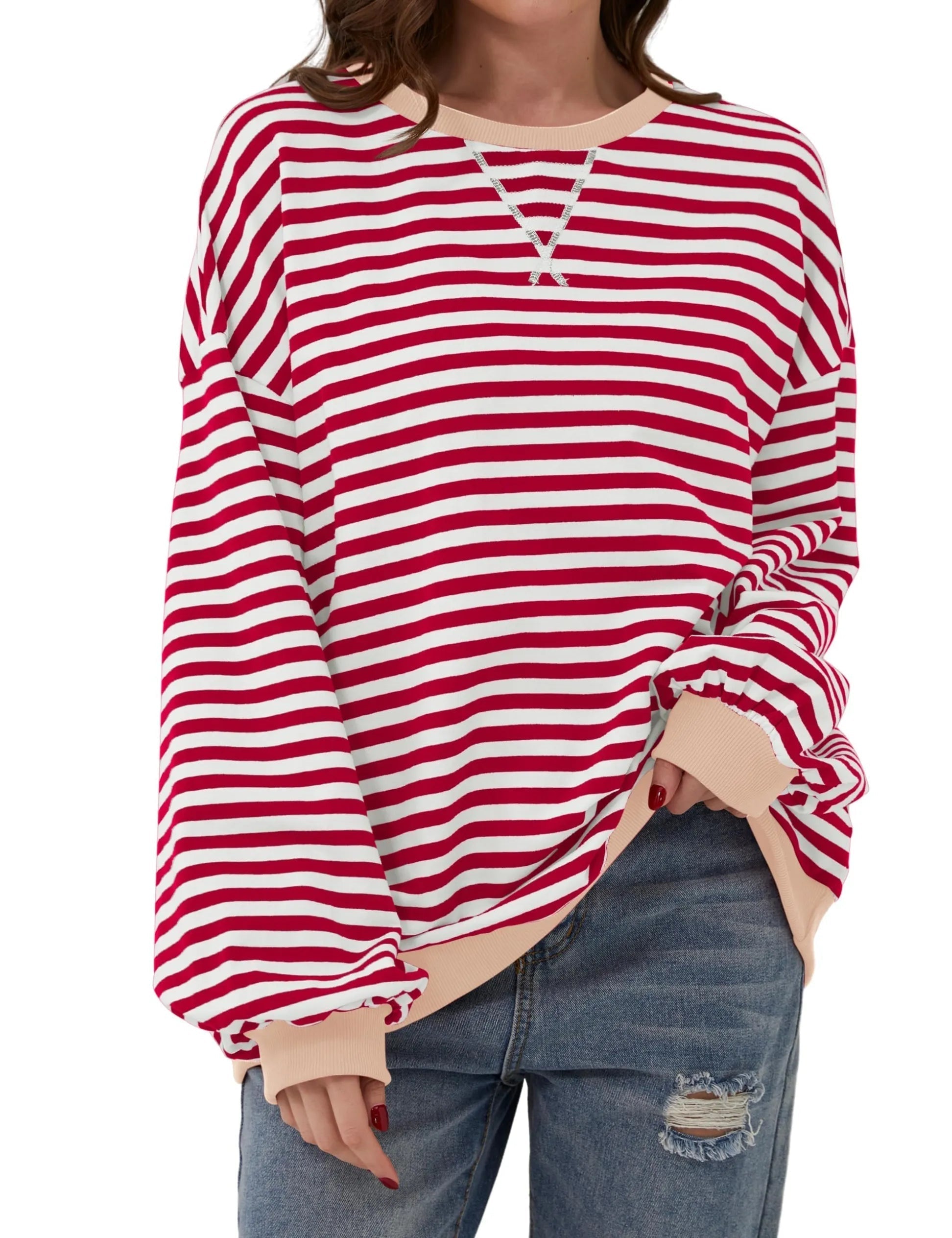 Zinnia⹠| Oversize randig tröja