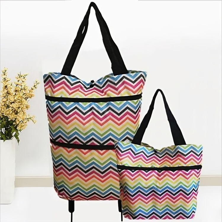 TrolleyTote⹠| Vikbar shoppingvÀska med hjul