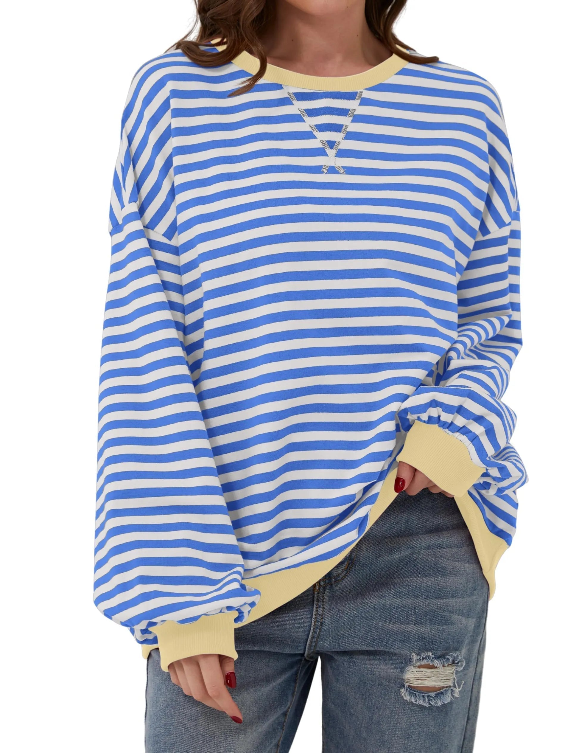 Zinnia⹠| Oversize randig tröja