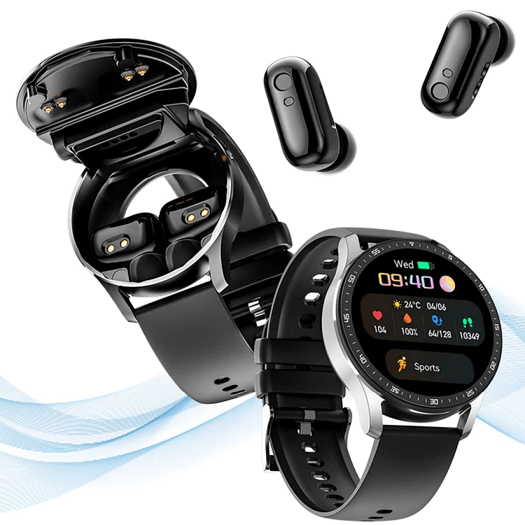 TILLFĂLLIGT 50% RABATT | WatchBeatsâą | Smartwatch med Hörlurar - Aurora Stockholm