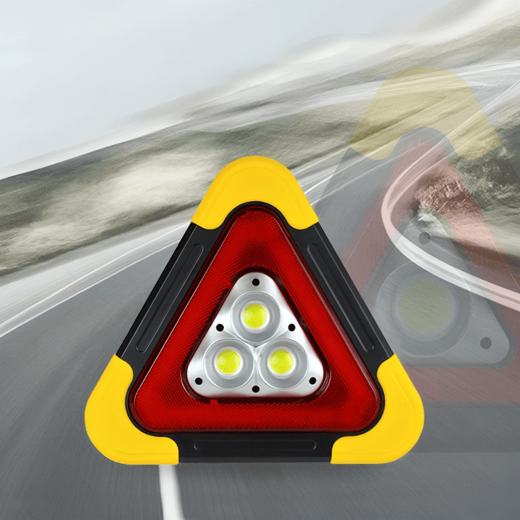 TILLFĂLLIGT 50% RABATT | RoadSafeâą | Solcellsdriven triangulĂ€r nödsignallampa - Aurora Stockholm