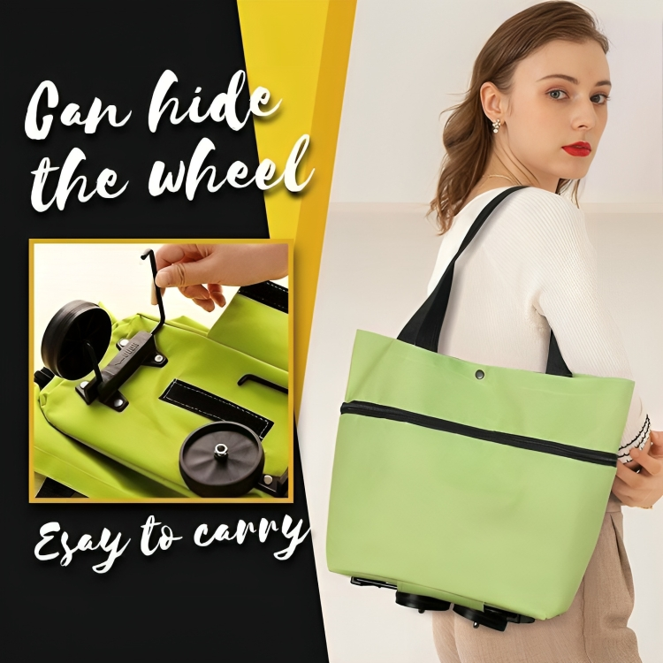 TrolleyTote⹠| Vikbar shoppingvÀska med hjul