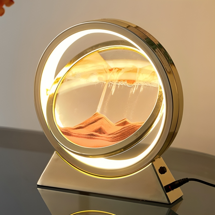 SandAura™ | Kreativ kvicksand timglas bordslampa