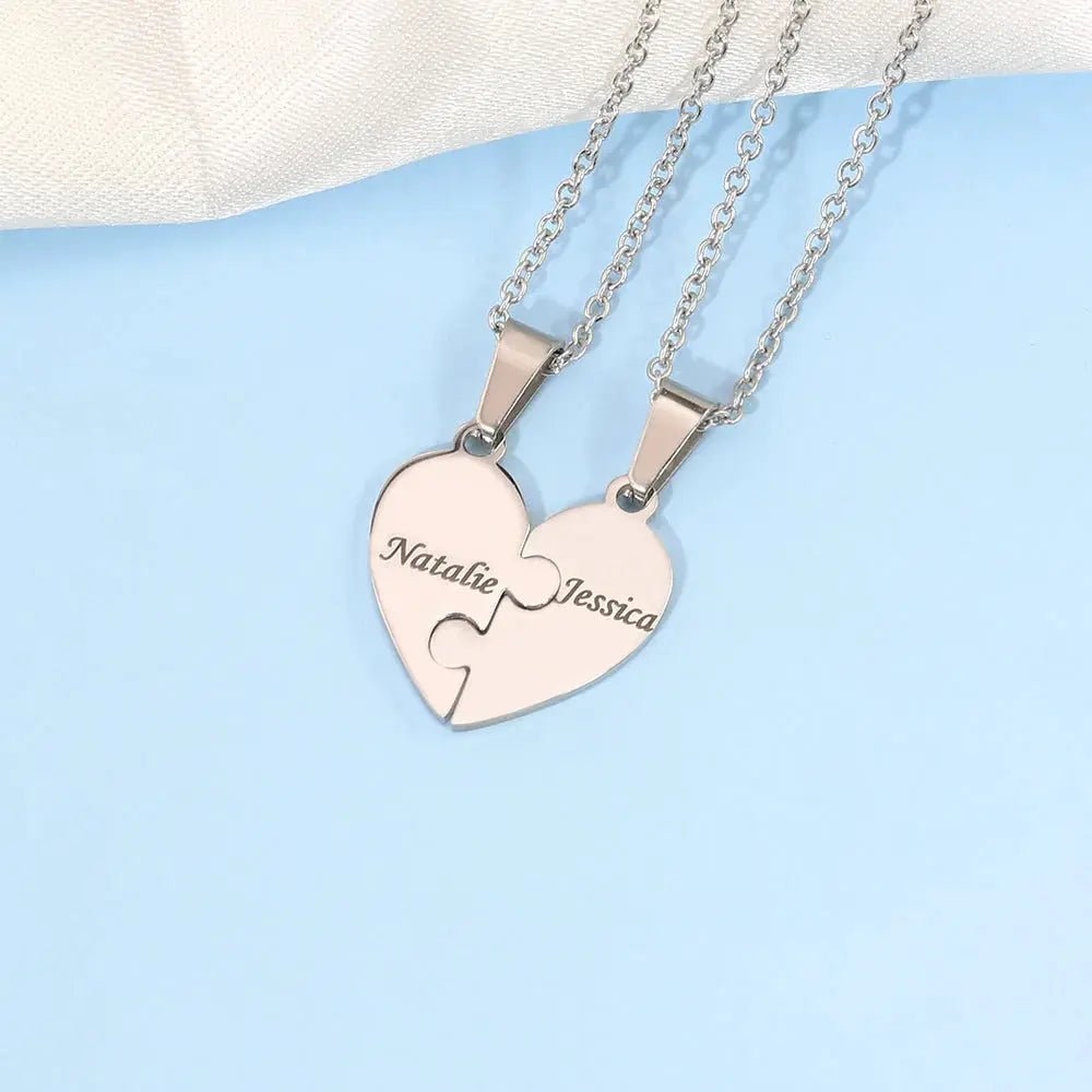 LoveFragment⹠| Personligt hjÀrtpusselhalsband