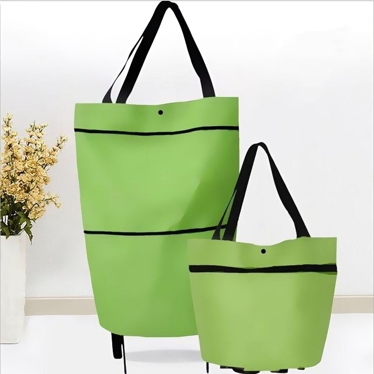TrolleyTote⹠| Vikbar shoppingvÀska med hjul
