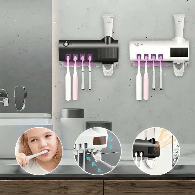 1 + 1 GRATIS IDAG | GermShield⹠| Smart UV-tandborsthÄllare - Aurora Stockholm