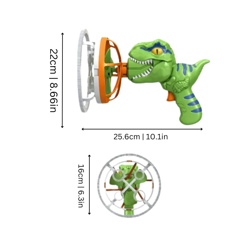 BubbleZillaâą | Dinosaurie elektrisk bubbelpistol