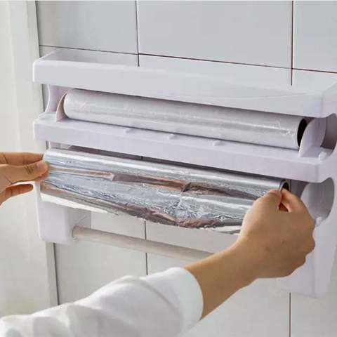 TILLFĂLLIGT 50% RABATT | Wrapionixâą | 3 i 1 köksrullehĂ„llare och kryddorganisatör