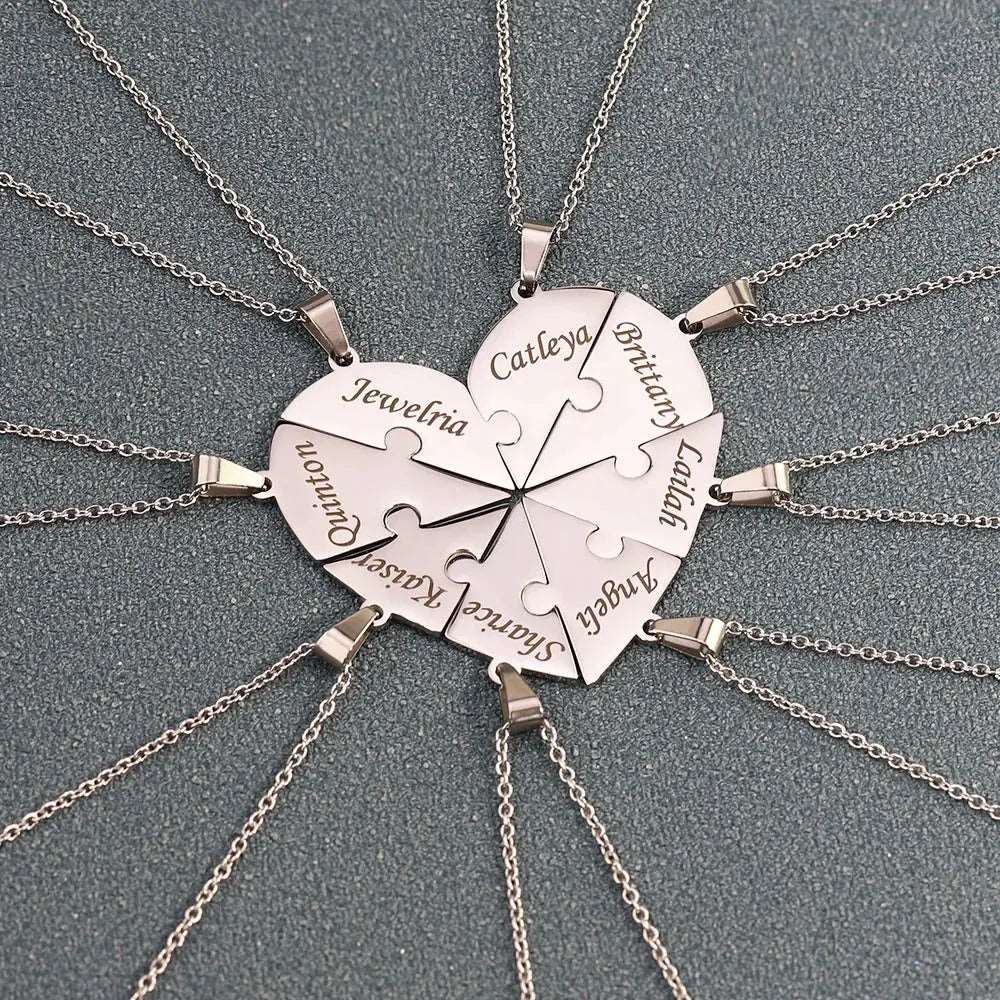 LoveFragment⹠| Personligt hjÀrtpusselhalsband