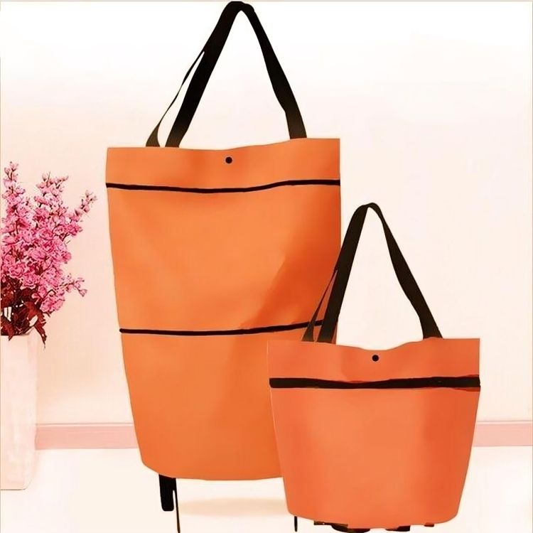TrolleyTote⹠| Vikbar shoppingvÀska med hjul