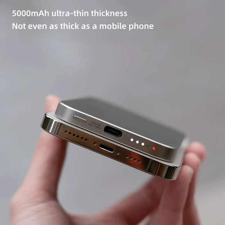 50% RABATT TILLFĂLLIGT | SlimVoltâą | Magnetisk Tunn PowerBank - Aurora Stockholm