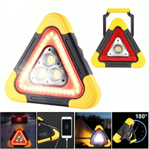TILLFĂLLIGT 50% RABATT | RoadSafeâą | Solcellsdriven triangulĂ€r nödsignallampa - Aurora Stockholm