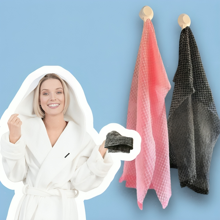 ScrubGlowâą | Antibakteriell, exfolierande duschhandduk