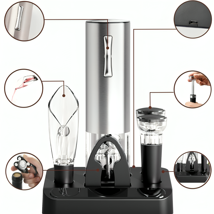 TILLFĂLLIGT 50% RABATT | VinoLiftâą | Elektrisk vinöppnare