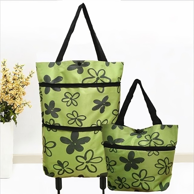 TrolleyTote⹠| Vikbar shoppingvÀska med hjul