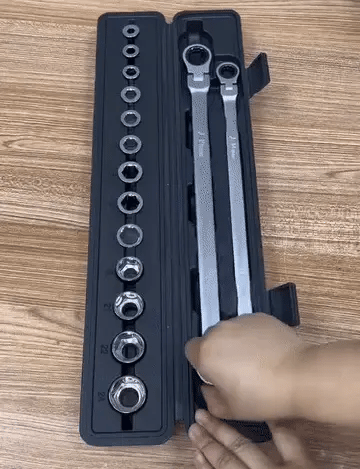 FlexiWrench⹠| SpÀrrnyckelsats Med 15 Delar - Aurora Stockholm