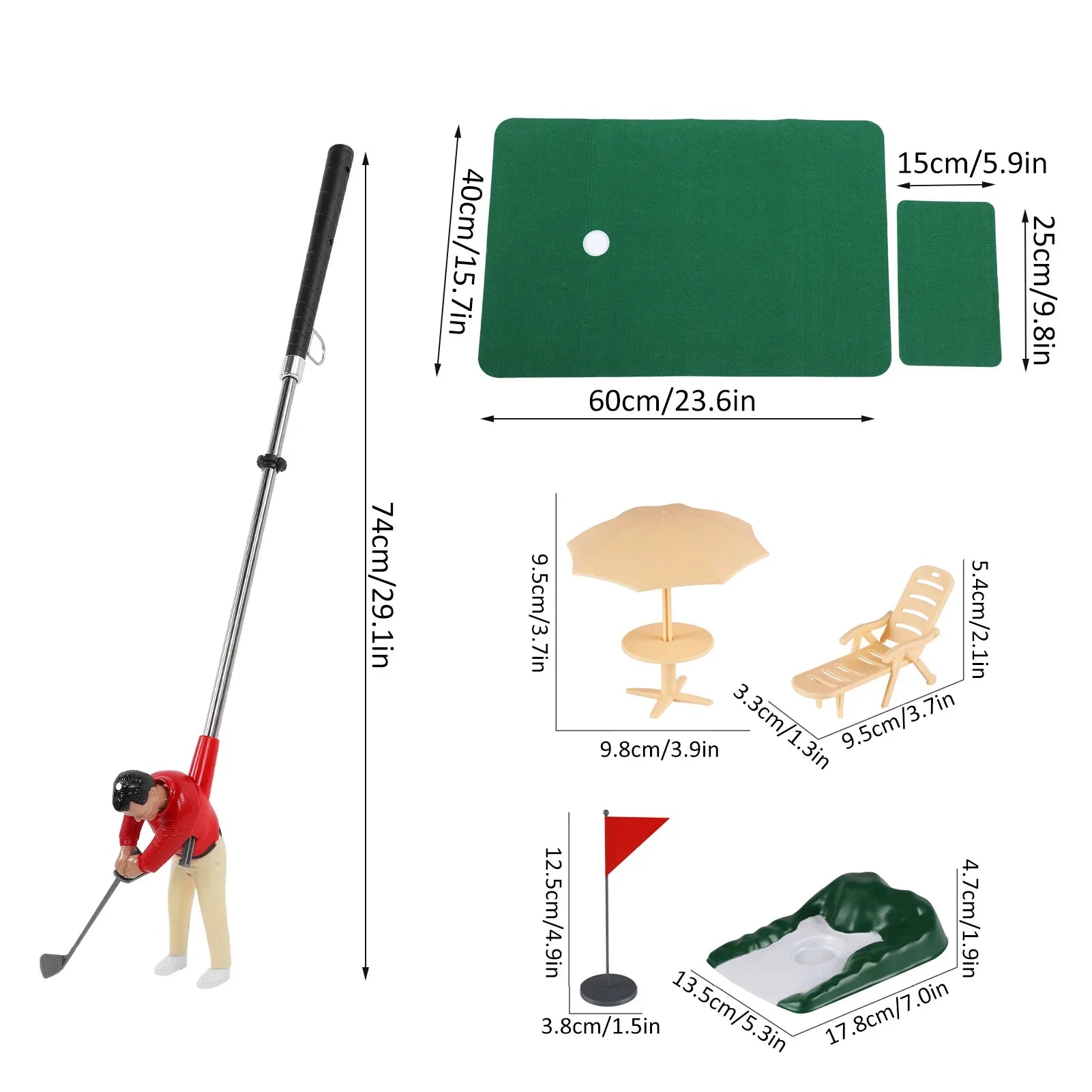 MicroGolferâą | Inomhus minigolfspel set