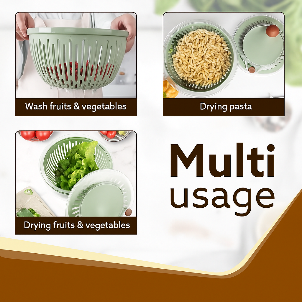 TILLFĂLLIGT 50% RABATT | VegiSpinâą | Rengör frukt och grönsaker enkelt och noggrant!