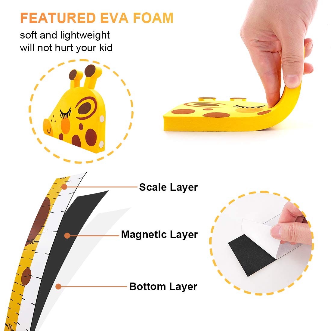 GrowthTales⹠| Magnetisk giraff-tillvÀxtdiagram för barn