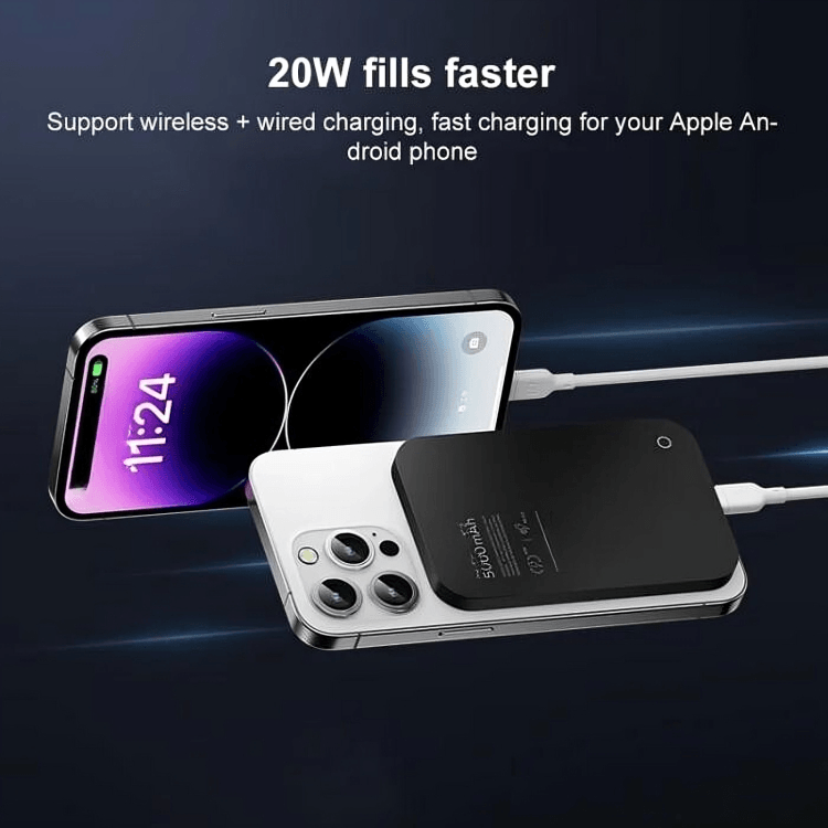50% RABATT TILLFĂLLIGT | SlimVoltâą | Magnetisk Tunn PowerBank - Aurora Stockholm