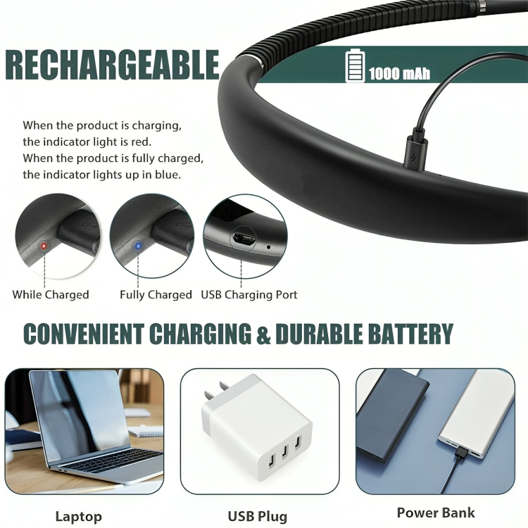 FlexiBeamâą | Flexibel handsfree LED-halslampa LĂ€slampa