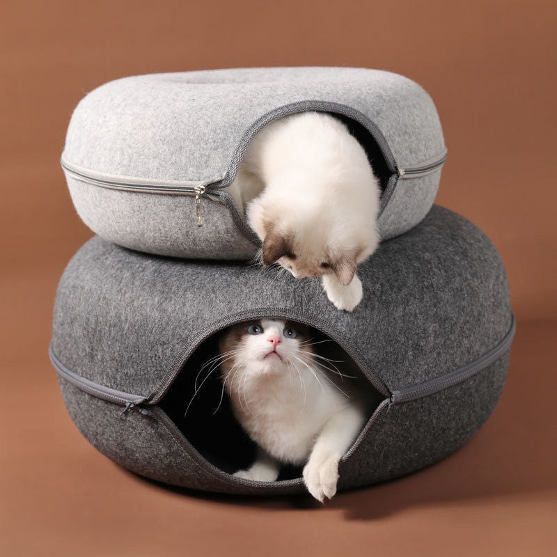 SnuggleTunnel⹠| 2 i 1 tunnelbÀdd för katter