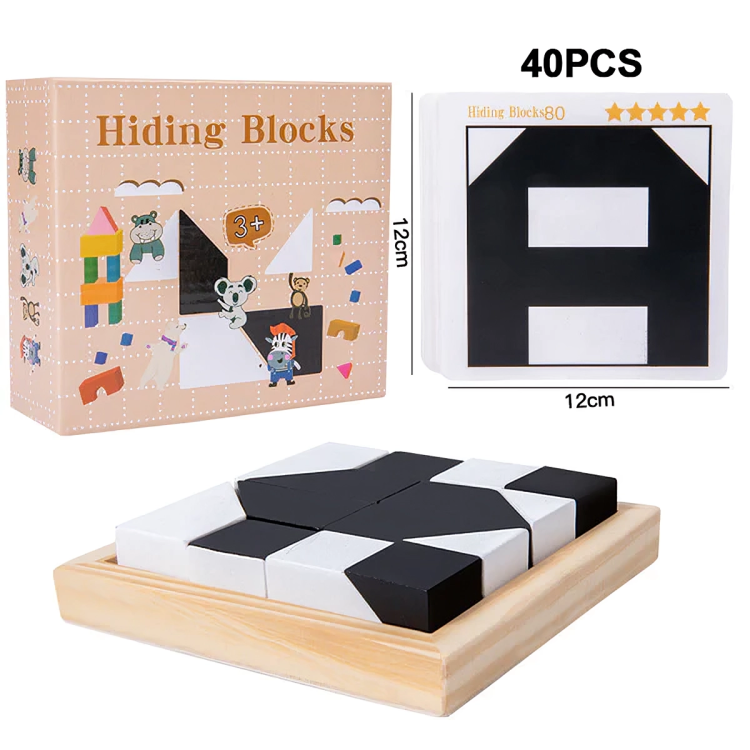 TILLFĂLLIGT 50% RABATT | BrainBlocksâą | Montessori 3D-pusselblock