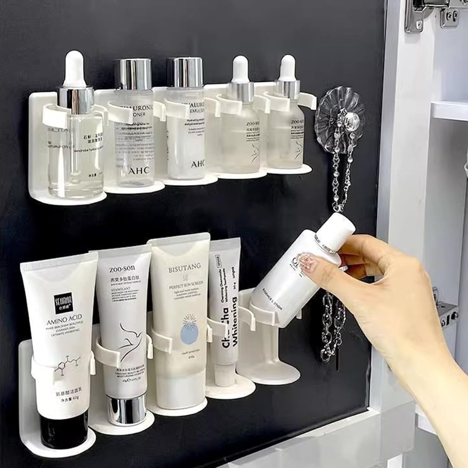 GlamHooks™ | Vägghylla I Plast No-Punch Krok